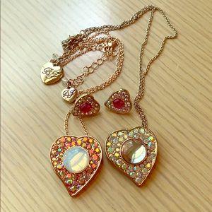 Betsy Johnson necklaces and earring set